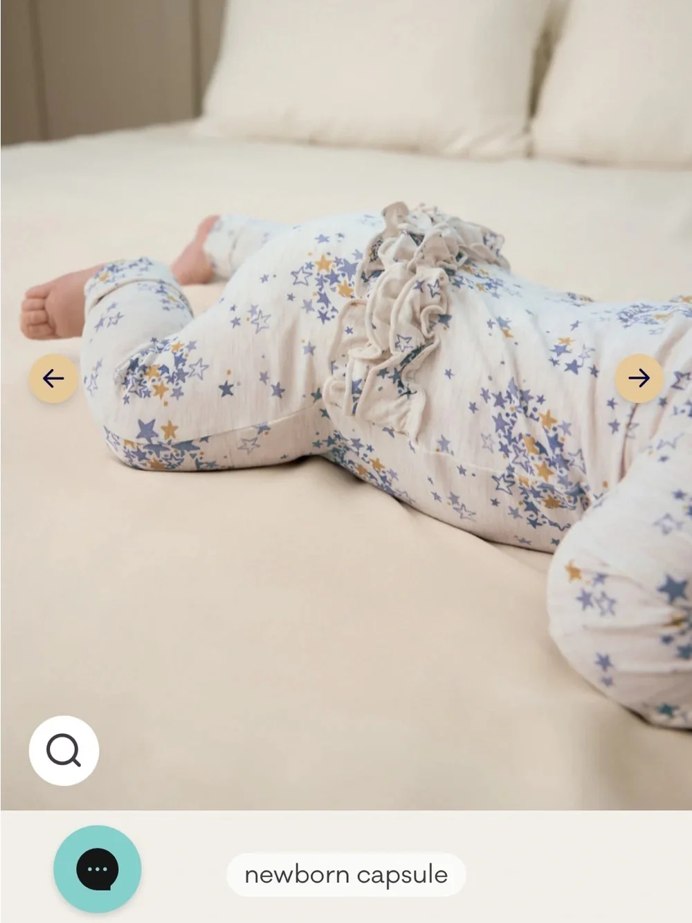 Little Sleepies Lullaby Sky Ruffle Zippy